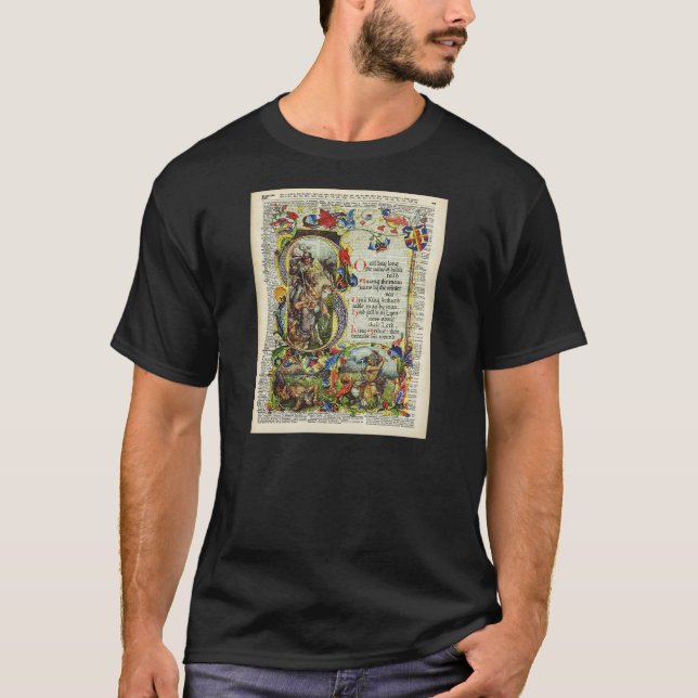 T-shirt Art de dictionnaire - livre du Roi Artur Story (Devant)