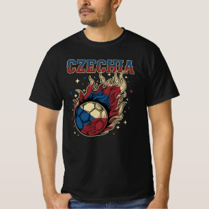 T-shirt Art de fan de football rétro de la balle enflammée