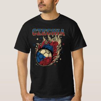 T-shirt Art de fan de football rétro de la balle enflammée