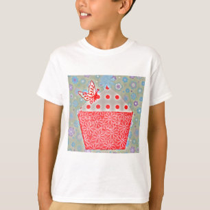 T-SHIRT ART DE GÂTEAU DE TASSE D'ORIGAMI