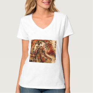 T-shirt Art de Geisha Phoenix Japonais Conception de Myt