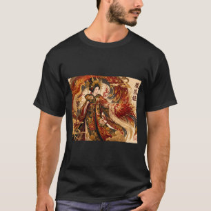 T-shirt Art de Geisha Phoenix Japonais Conception de Myt