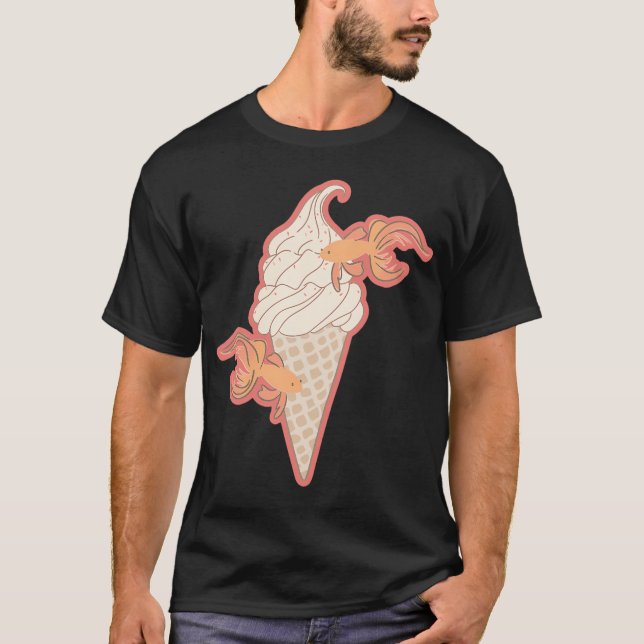 T-shirt art de glace de carpe koï (Devant)