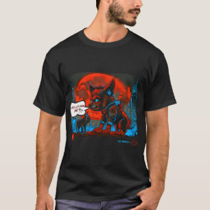 T-shirt Art de graffiti de pug et de loup-garou 11
