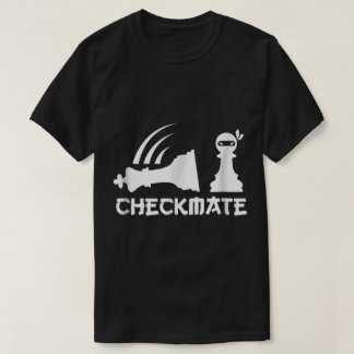 T-shirt Art de jeu d'échecs drôle de Ninja Pawn Checkmate