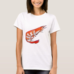 T-shirt Art de kitsch de fruits de mer de crevette de