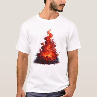 T-shirt Art de la flamme tourbillonnante