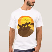 Art de la silhouette de hyène savane forêt