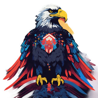 T-shirt Art de l'aigle patriotique