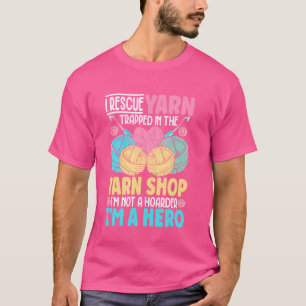 T-shirt Art de laine à tricoter drôle pour femmes filles c