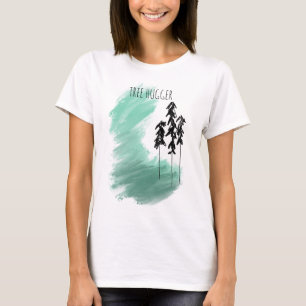 T-shirt art de l'arbre vert scandinave simple moderne ment