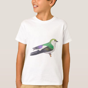 T-shirt Art de l'espèce d'oiseaux hirondelles violet-vert