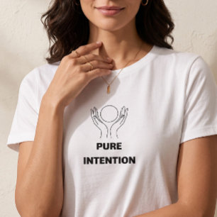 T-shirt Art de ligne minimaliste Mains à l'intention pure