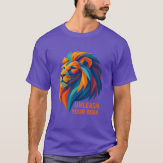 T-shirt Art de lion motivationnel Libérez votre rugissemen