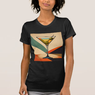 T-shirt Art de Martini en bloc de couleur moderne du milie