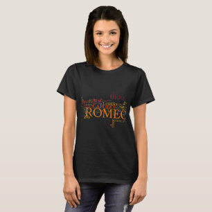 T-shirt Art de mot de Romeo et de Juliet