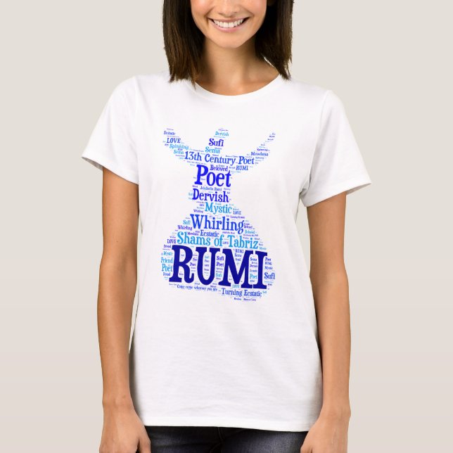 T-shirt Art de mot de Rumi (Devant)