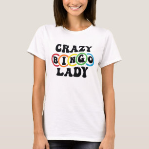 T-shirt art de mots de dame de Bingo folle drôle