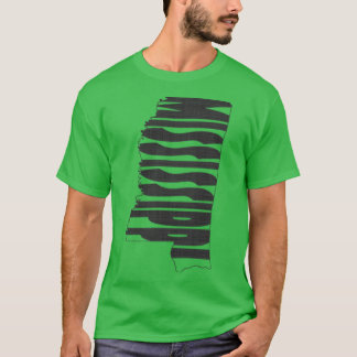 T-shirt Art de mots de l'État du Mississippi