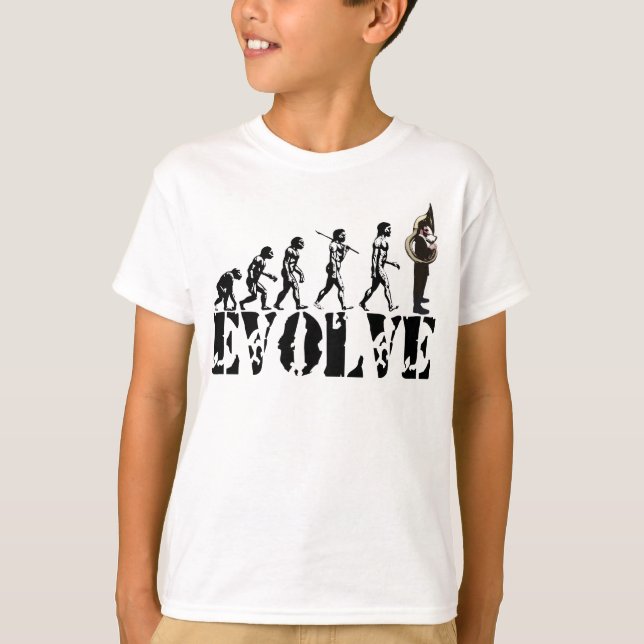 T-shirt Art de musical d'évolution de tubas de tuba de (Devant)