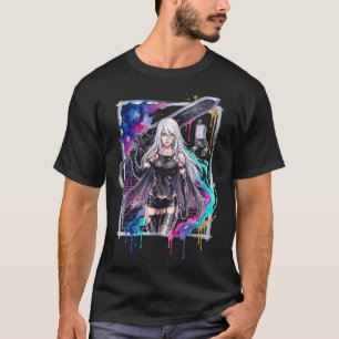 T-shirt Art de NieR Automata A2 Rogue Android en mode Bers
