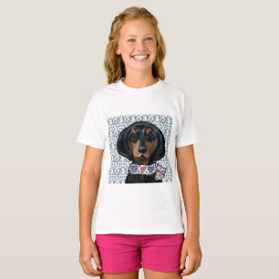 T-shirt Art de Noël Teckel    
