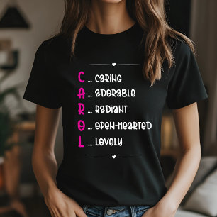 T-shirt Art de nom carol personnalisé