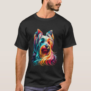 T-shirt Art de peinture dégoulinante Australian Silky Terr