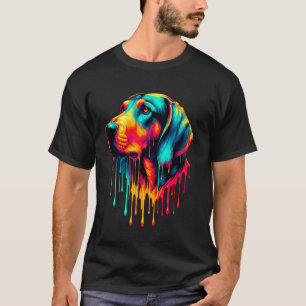 T-shirt Art de peinture dégoulinante Plott Hound