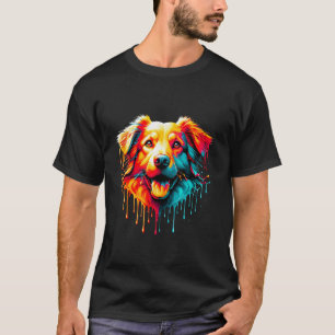 T-shirt Art de peinture qui dégouline Berger Australien Ke