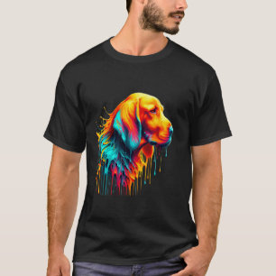 T-shirt Art de peinture qui dégouline Bracco Italiano Poin