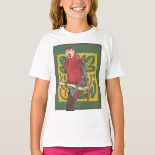 T-shirt Art de perroquet d'écarlate