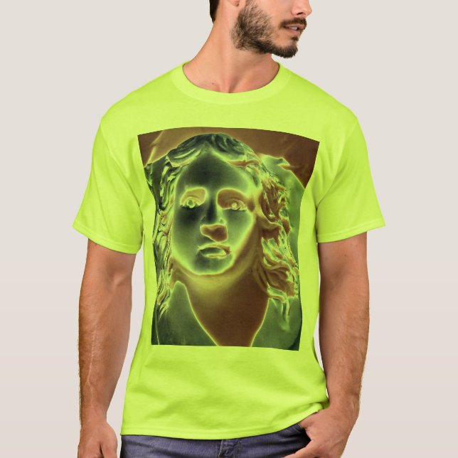 T-shirt Art de Photoshop de visage d'urne (Devant)