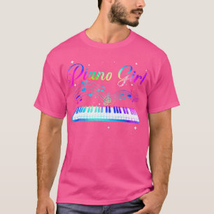 T-shirt Art de piano drôle pour filles femmes Thème musica