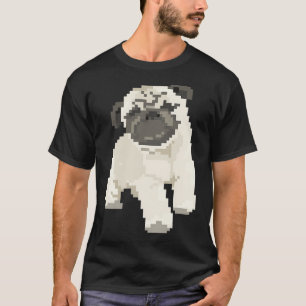 T-shirt Art de pixel de chien Pug - Amateurs de Pug mignon