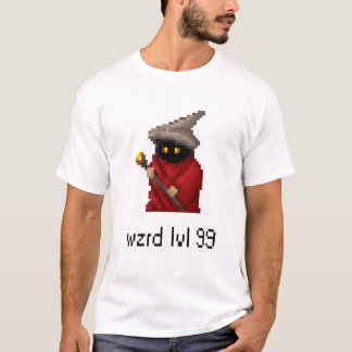 T-shirt Art de pixel de magicien du niveau 99