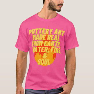 T-shirt Art De Poterie Réalisé À Partir De L'Amme D'Incend