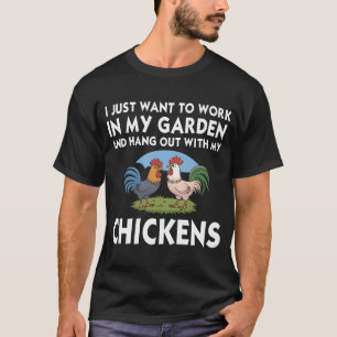 T-shirt Art de poulet drôle pour hommes femmes jardinage C