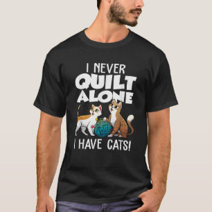 T-shirt Art de quilting drôle pour hommes femmes chat quil