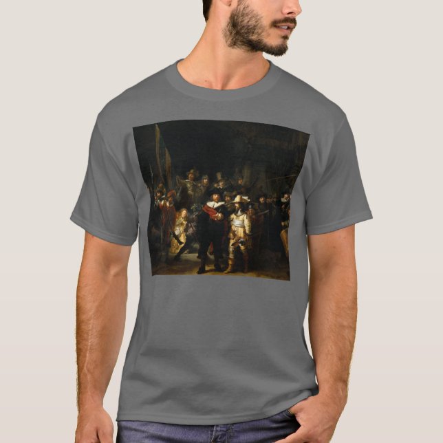 T-shirt Art de Rembrandt peignant le Nightwatch (Devant)