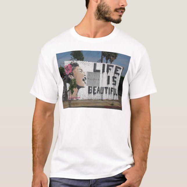 T-shirt Art de rue de Billie Holiday (Devant)
