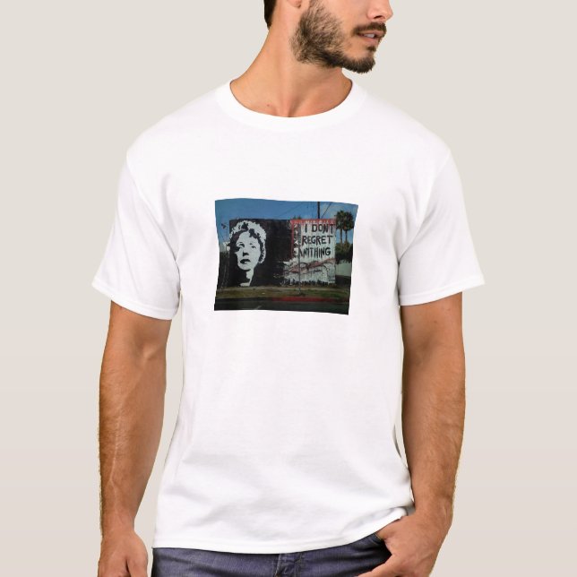 T-shirt Art de rue d'Edith Piaf (Devant)