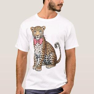 T-shirt Art de sublimation girly arc-en-ciel rose léopard