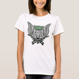 T-shirt Art de tatouage de crête à ailes par drapeau du