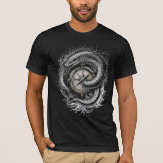 T-shirt Art de tatouage nautique en eau profonde