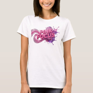 T-shirt Art de texte 3D PINK FOCUS rose accrocheur