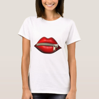 T-shirt Art de tirette de lèvre de baiser
