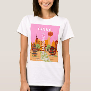 T-shirt Art de voyage à Shanghai en Chine
