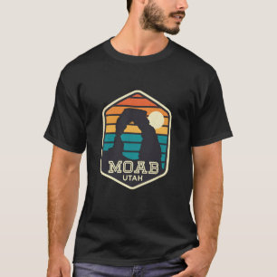 T-shirt Art de voyage rétro Moab Utah Desert Arch