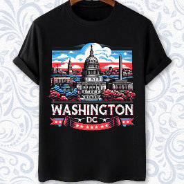 T-shirt Art de Washington DC Skyline
